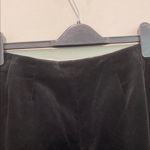 Piazza Sempione Black Velour Pants High Rise Straight Leg size large - Picture 8 of 11